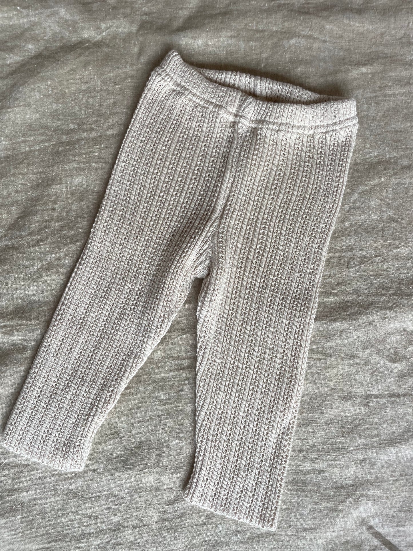 Cremefarvet leggings