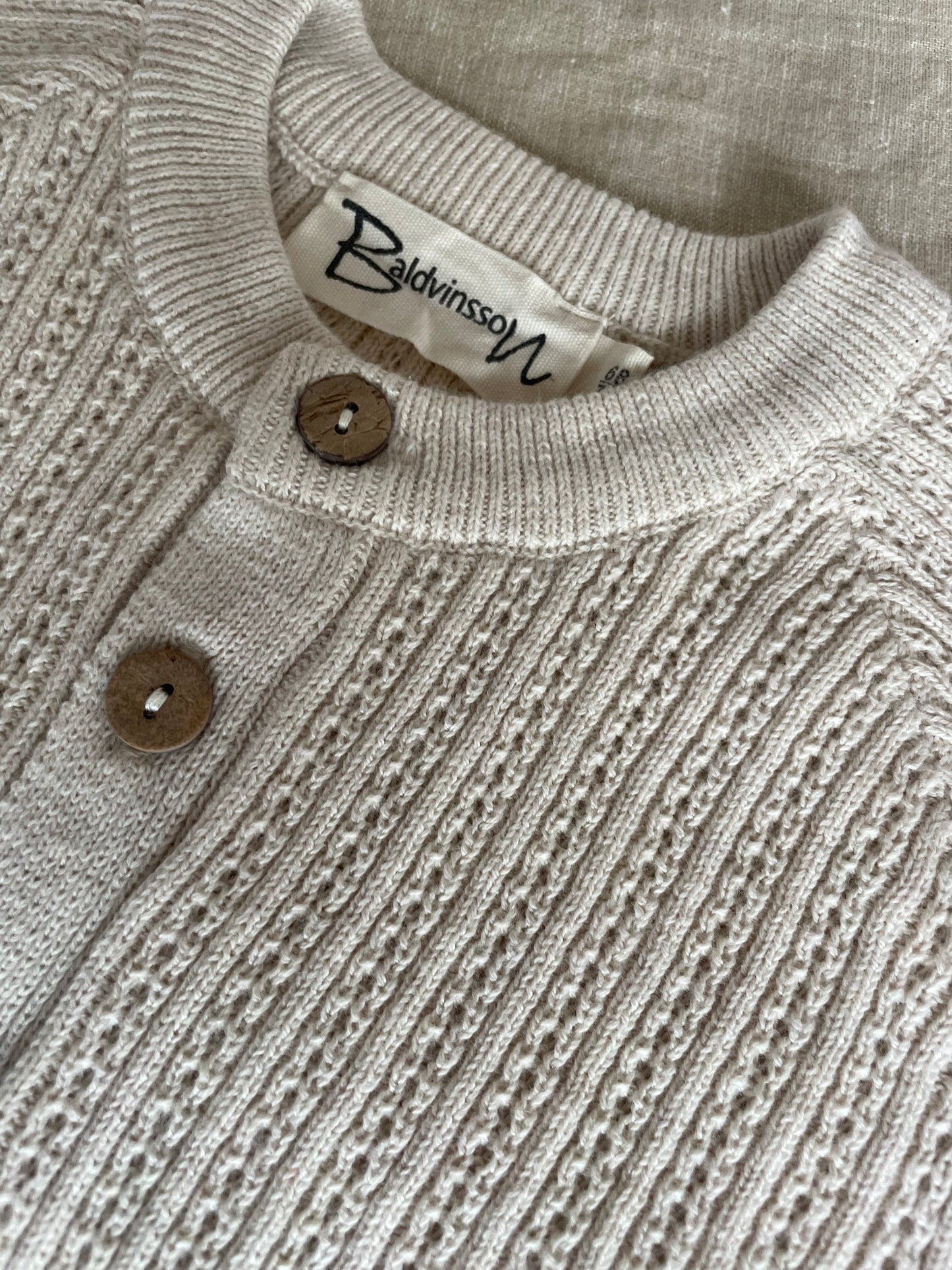 Cremefarvet cardigan