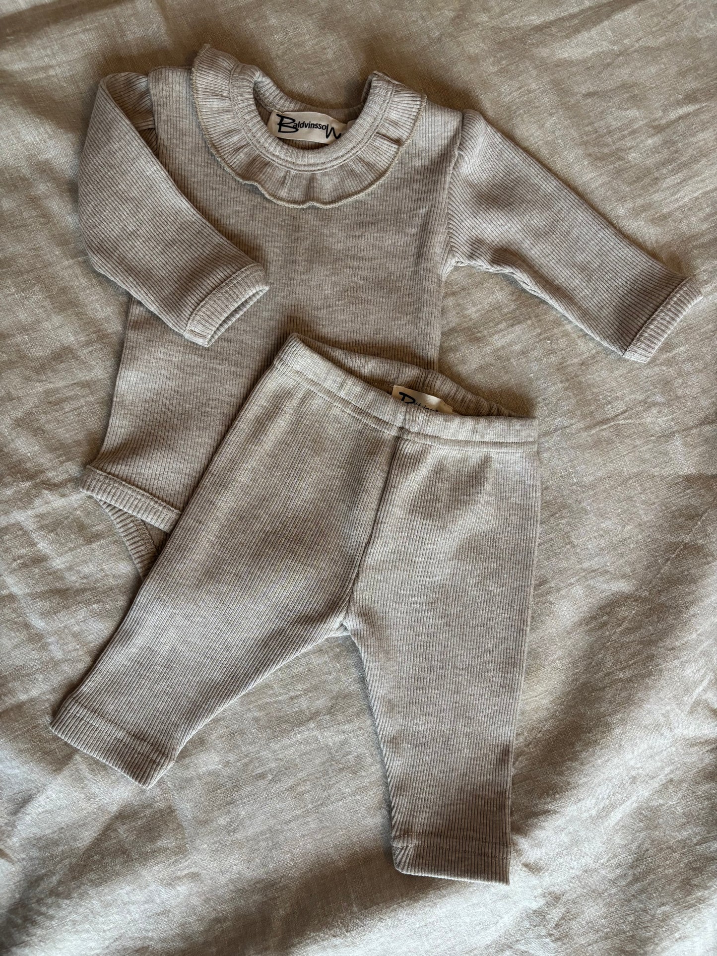 Leggings i sand melange