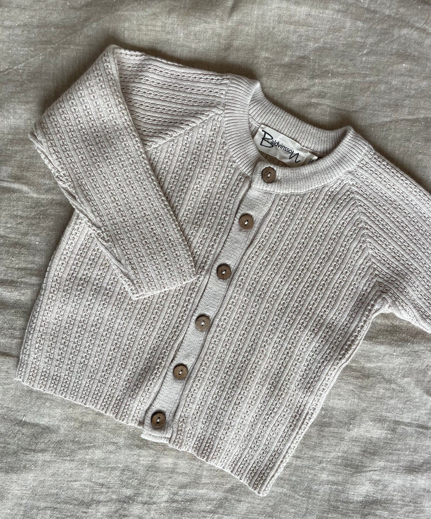 Cremefarvet cardigan