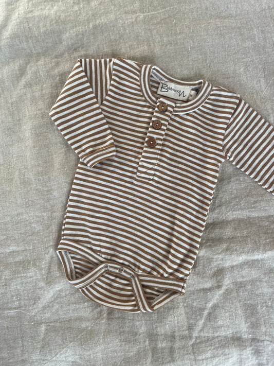 Stribet bodystocking