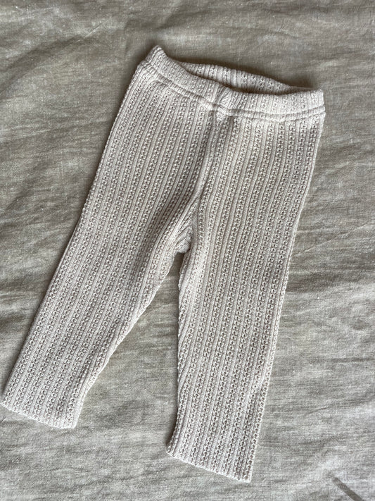 Cremefarvet leggings