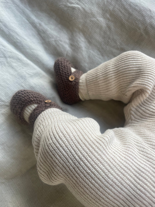 Hand-knitted wool shoes
